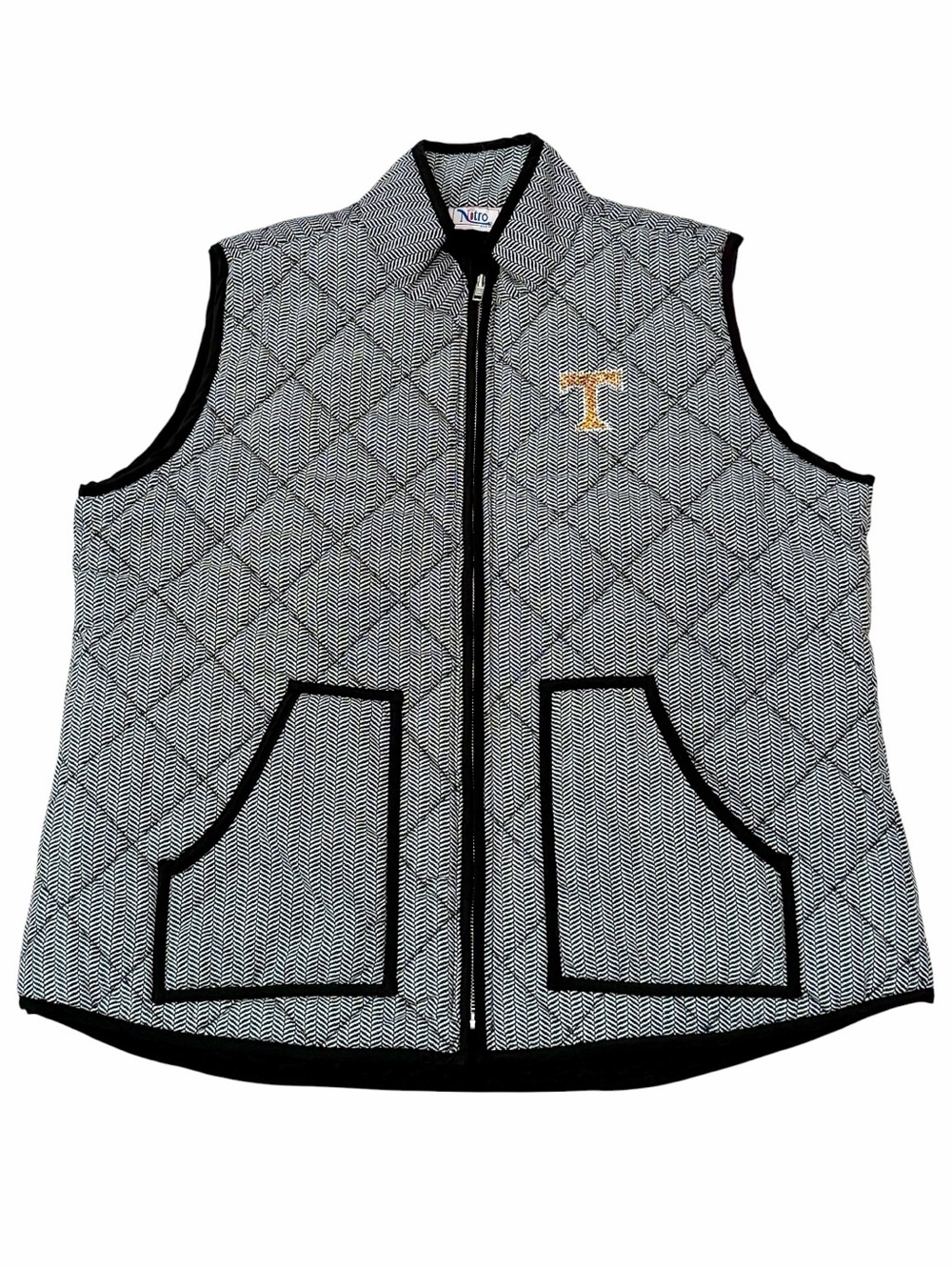 Nitro USA - TENNESSEE VOLS Faux-Diamond “T” Detail Quilted Puffer Vest. Size XL.